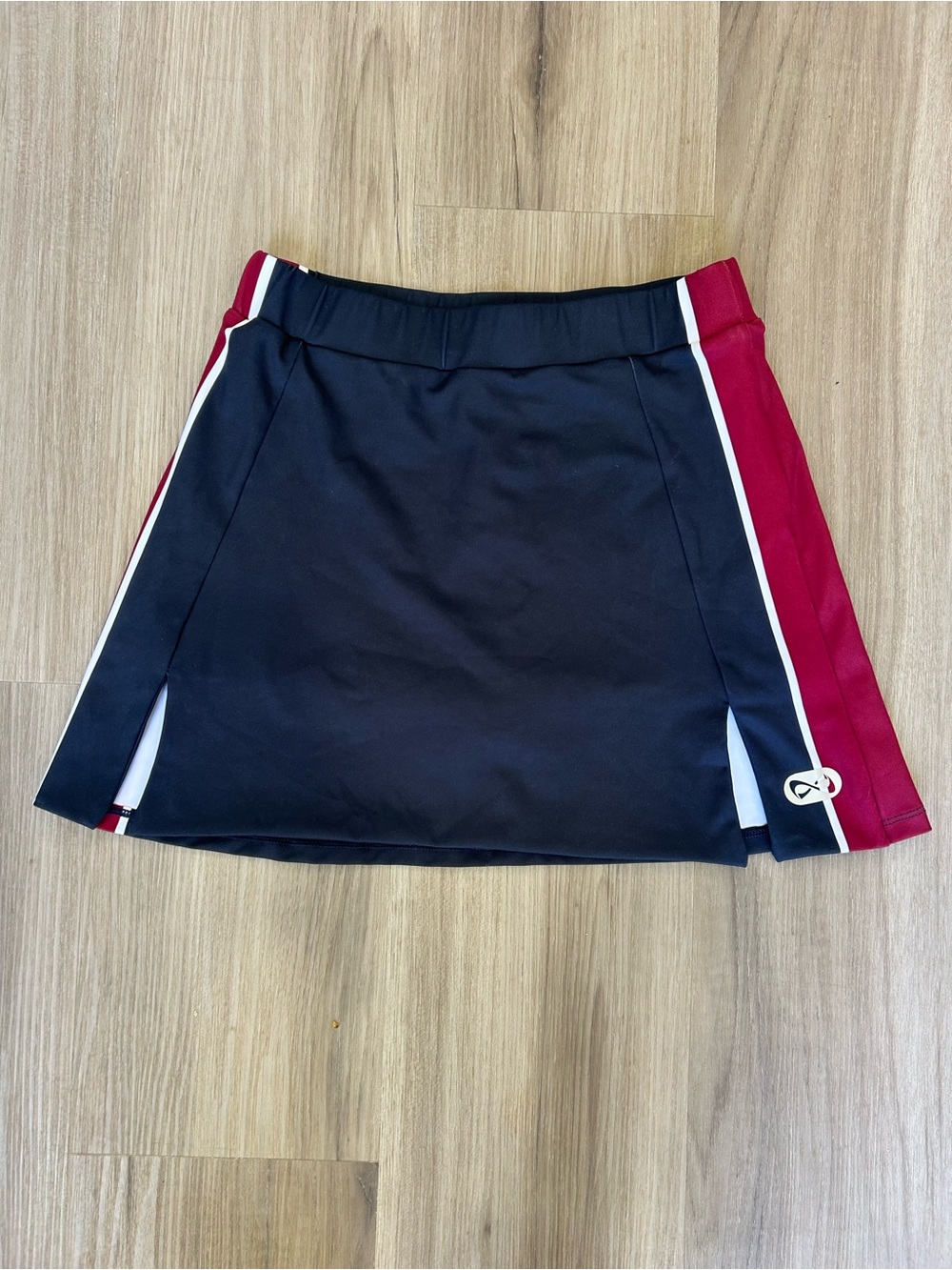 NFINITY Navy and Burgundy Athletic Skort with White Trim